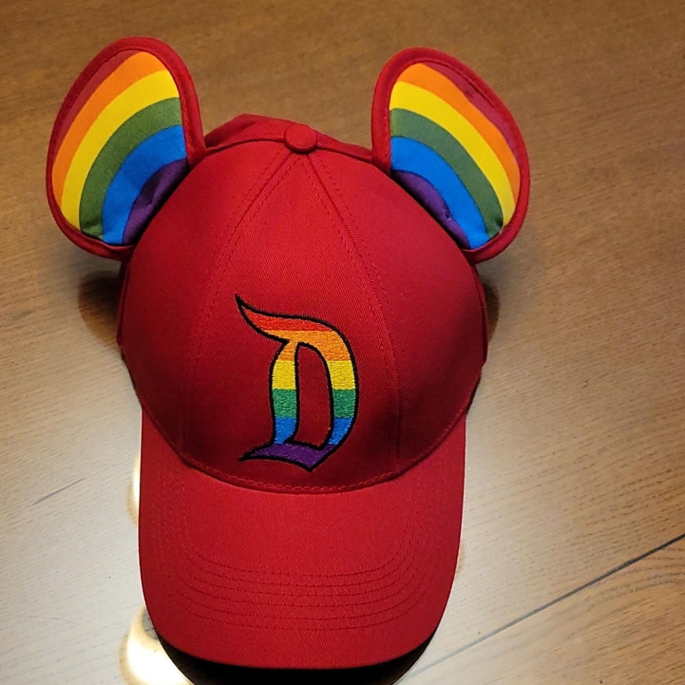 New Disney parks rainbow mickey ears hat cap Pride